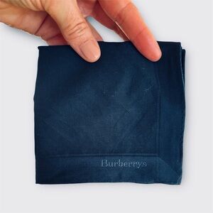 BURBERRY’S Vintage Cotton Navy Scarf